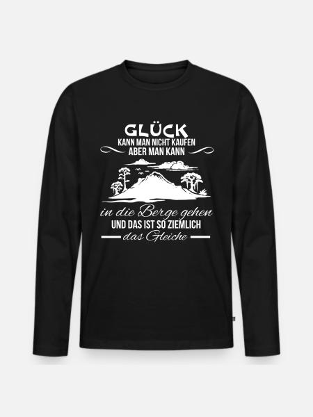 Bergsport - Männer Premium Bio Langarmshirt - Schwarz