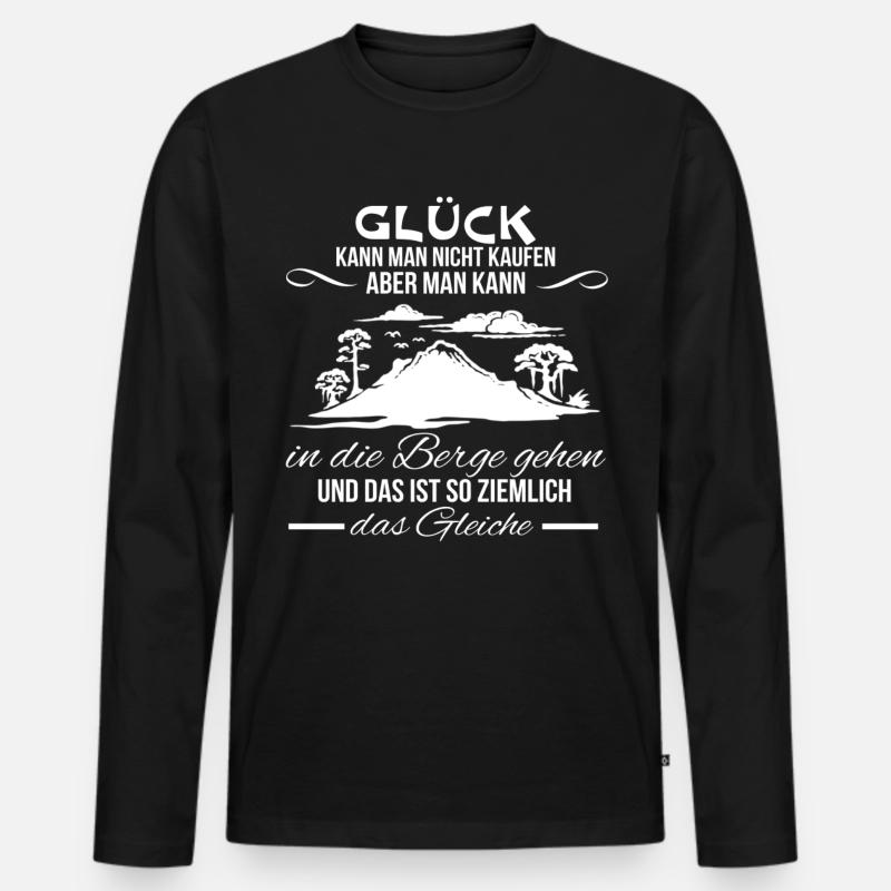 Bergsport - Männer Premium Bio Langarmshirt - Schwarz