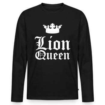 lioness - Men's Premium Organic Long Sleeve Shirt - black - Front - Nico (187cm)