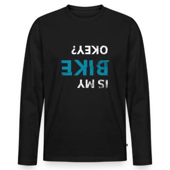 Is My Bike Ok Vélo VTT - T-shirt manches longues Premium bio Homme - noir - Devant - Nico (187cm)