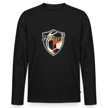 Footgolf Soccer Golf Fan Player Hobby - T-shirt manches longues Premium bio Homme - noir - Devant - Nico (187cm)