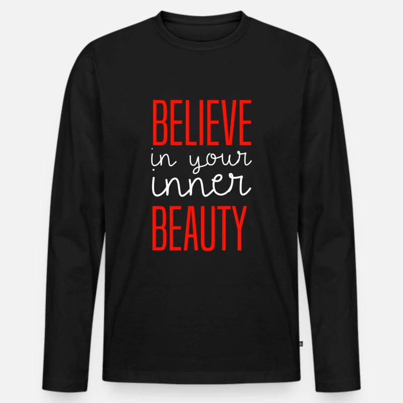 Zitat Spruch - Männer Premium Bio Langarmshirt - Schwarz
