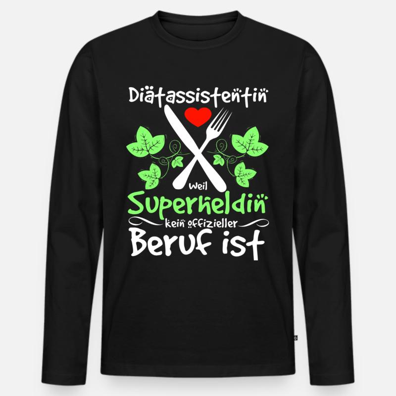 Diätassistentin Beruf Diät Ernährung Sport - Männer Premium Bio Langarmshirt - Schwarz