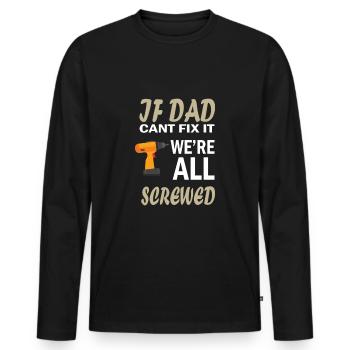 Father's Day Daddy Daddy Daddy Dad Dad Daddy - Men's Premium Organic Long Sleeve Shirt - black - Front - Nico (187cm)