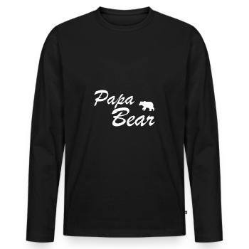 Father's Day Daddy Daddy Daddy Dad Dad Daddy - Men's Premium Organic Long Sleeve Shirt - black - Front - Nico (187cm)