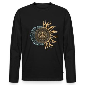 Wicca Witch Pagan Live By Sun Amour De La Lune - T-shirt manches longues Premium bio Homme - noir - Devant - Nico (187cm)