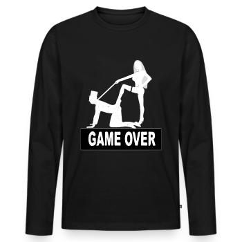 Soirée Bachelorette JGA - T-shirt manches longues Premium bio Homme - noir - Devant - Nico (187cm)