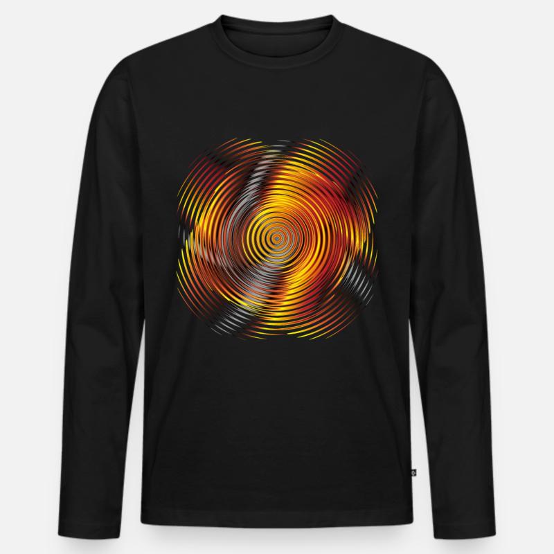 Farbverlaufdrehung - Männer Premium Bio Langarmshirt - Schwarz