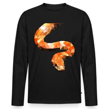 Corn Snake Snake Reptiles Terraristics Gift - Men's Premium Organic Long Sleeve Shirt - black - Front - Nico (187cm)