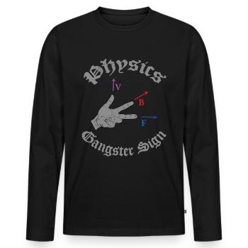 Science physique Science Science cadeau - T-shirt manches longues Premium bio Homme - noir - Devant - Nico (187cm)
