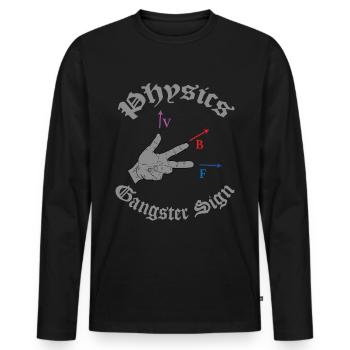 Science physique Science Science cadeau - T-shirt manches longues Premium bio Homme - noir - Devant - Nico (187cm)