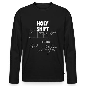 Science physique Science Science cadeau - T-shirt manches longues Premium bio Homme - noir - Devant - Nico (187cm)