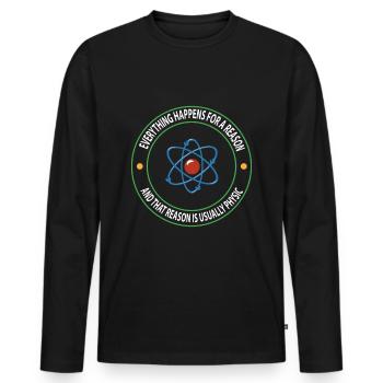Science physique Science Science cadeau - T-shirt manches longues Premium bio Homme - noir - Devant - Nico (187cm)