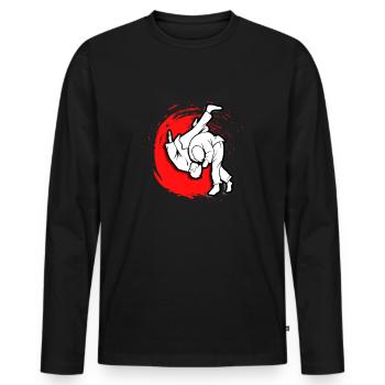 Judo Judoka Judo Fight Judo Fighter Judo Training - Men's Premium Organic Long Sleeve Shirt - black - Front - Nico (187cm)