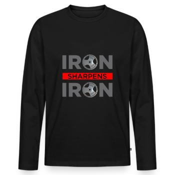 Christentum Geschenk - Männer Premium Bio Langarmshirt - Schwarz - Vorne - Nico (187cm)