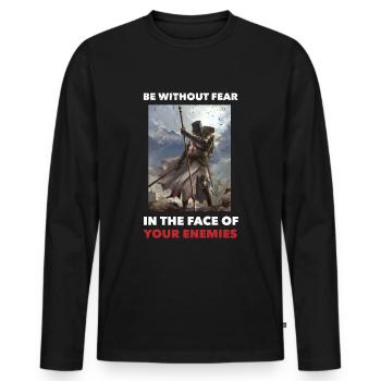 Christentum Geschenk - Männer Premium Bio Langarmshirt - Schwarz - Vorne - Nico (187cm)