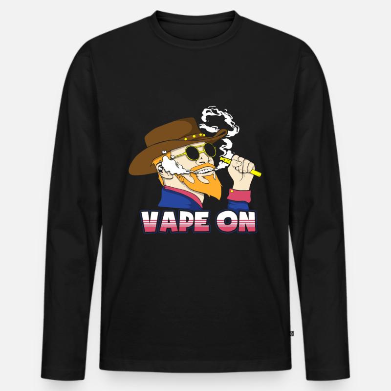 Vape On - Männer Premium Bio Langarmshirt - Schwarz