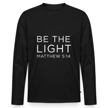 Christentum Geschenk - Männer Premium Bio Langarmshirt - Schwarz - Vorne - Nico (187cm)