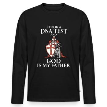 Christentum Geschenk - Männer Premium Bio Langarmshirt - Schwarz - Vorne - Nico (187cm)
