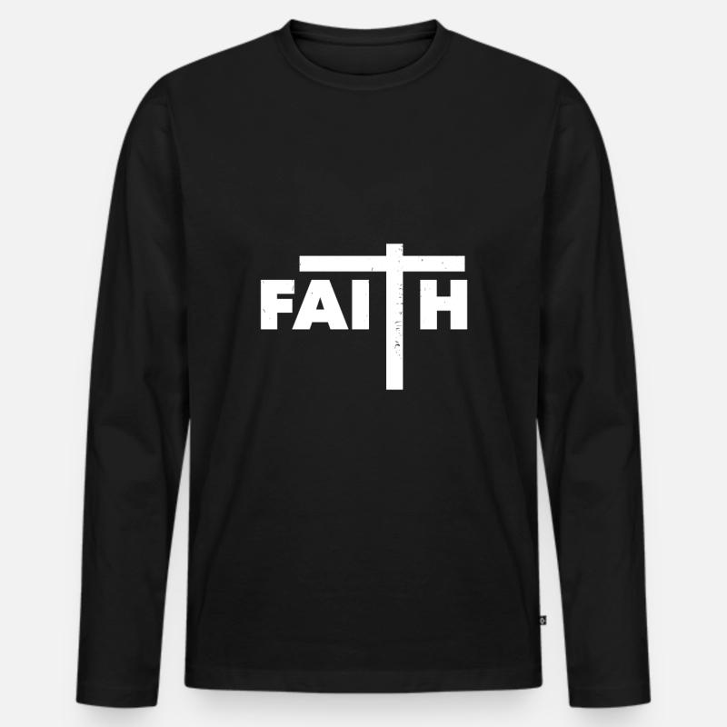 Christentum Geschenk - Männer Premium Bio Langarmshirt - Schwarz