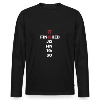 Christentum Geschenk - Männer Premium Bio Langarmshirt - Schwarz - Vorne - Nico (187cm)