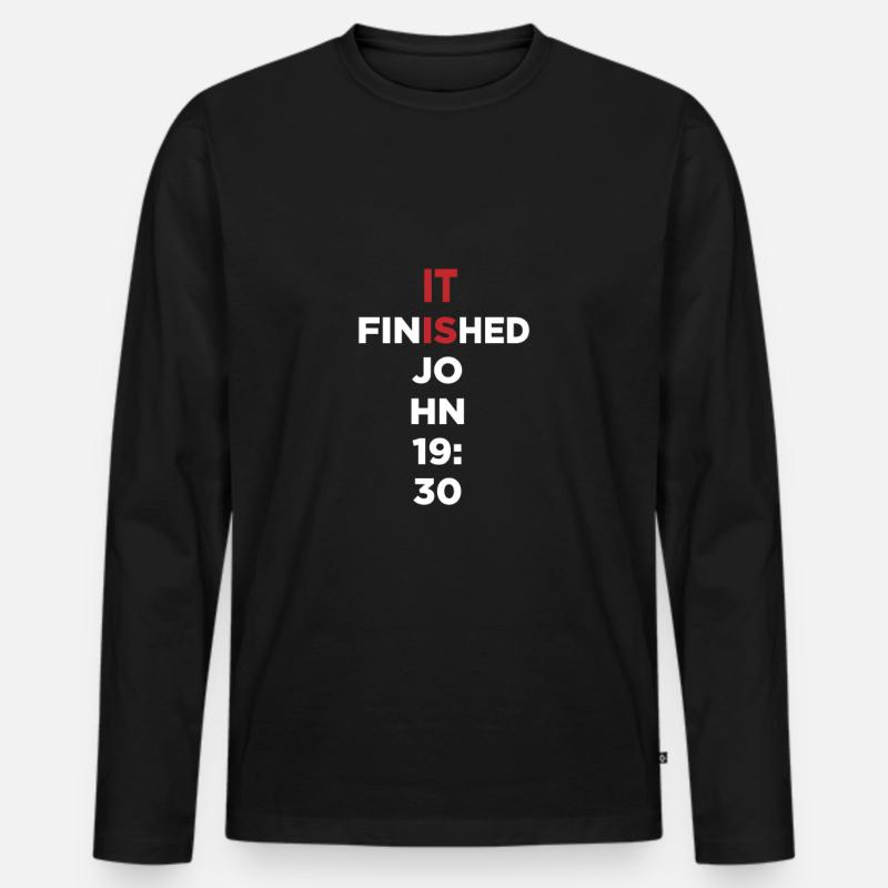 Christentum Geschenk - Männer Premium Bio Langarmshirt - Schwarz