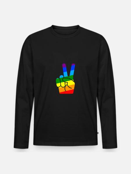 Gay Pride Gift - Men's Premium Organic Long Sleeve Shirt - black