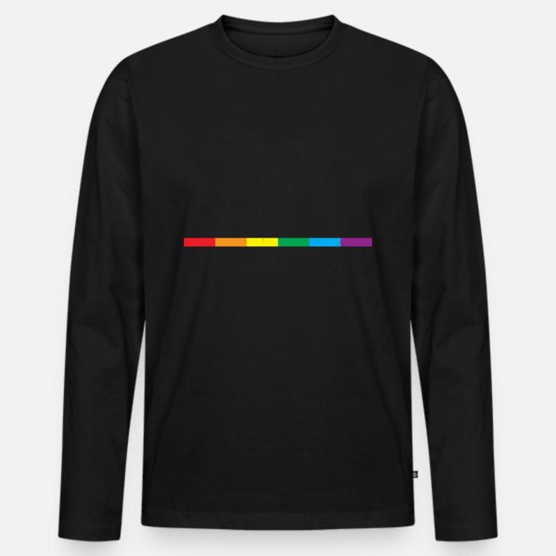 Gay Pride Geschenk - Männer Premium Bio Langarmshirt - Schwarz