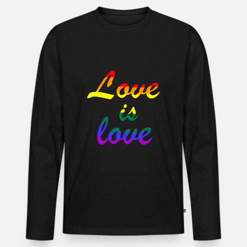 Gay Pride Geschenk - Männer Premium Bio Langarmshirt - Schwarz