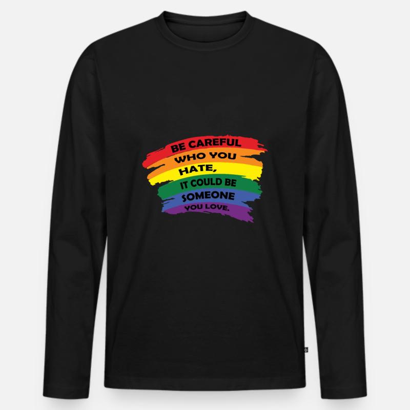 Gay Pride Geschenk - Männer Premium Bio Langarmshirt - Schwarz