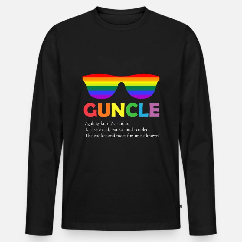 Gay Pride Geschenk - Männer Premium Bio Langarmshirt - Schwarz