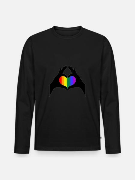 Gay Pride Gift - Men's Premium Organic Long Sleeve Shirt - black