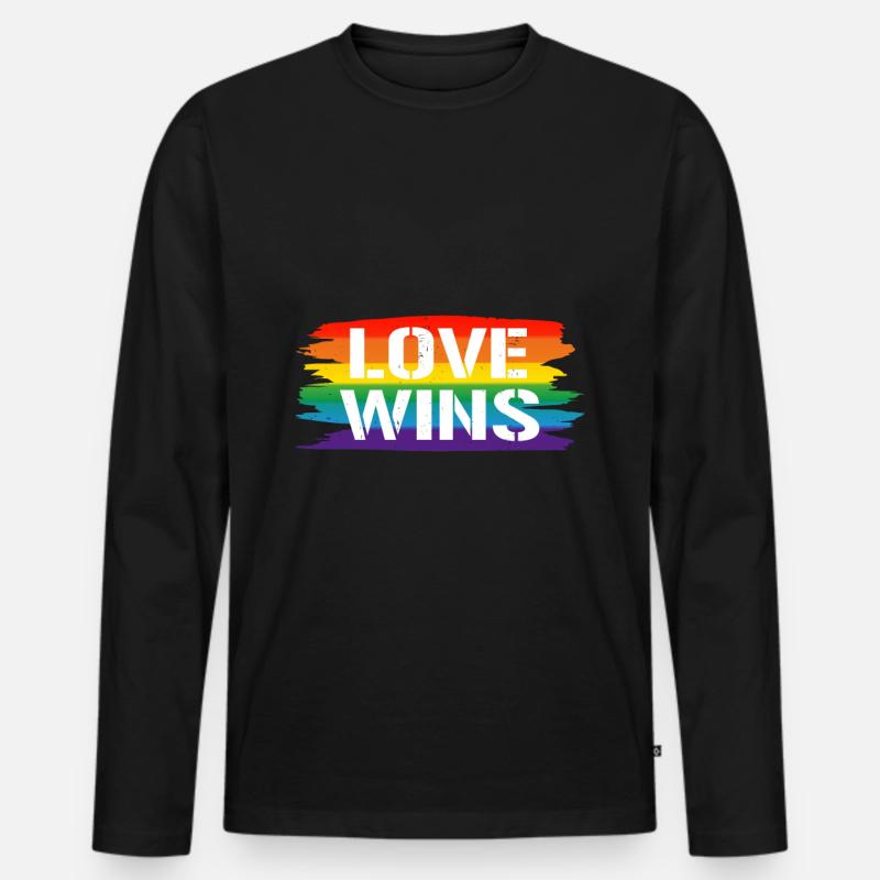 Gay Pride Geschenk - Männer Premium Bio Langarmshirt - Schwarz