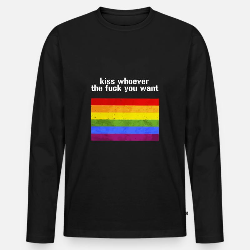 Gay Pride Geschenk - Männer Premium Bio Langarmshirt - Schwarz