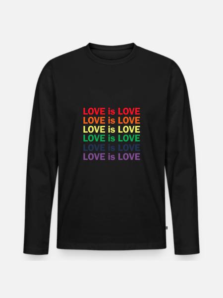 Gay Pride Gift - Men's Premium Organic Long Sleeve Shirt - black