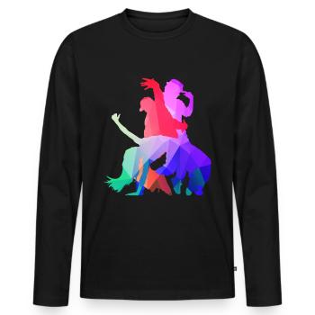 Hip Hop Dance - Men's Premium Organic Long Sleeve Shirt - black - Front - Nico (187cm)