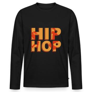 Hip hop - T-shirt manches longues Premium bio Homme - noir - Devant - Nico (187cm)
