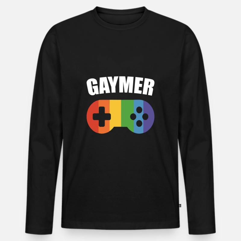 Gay Pride Geschenk - Männer Premium Bio Langarmshirt - Schwarz