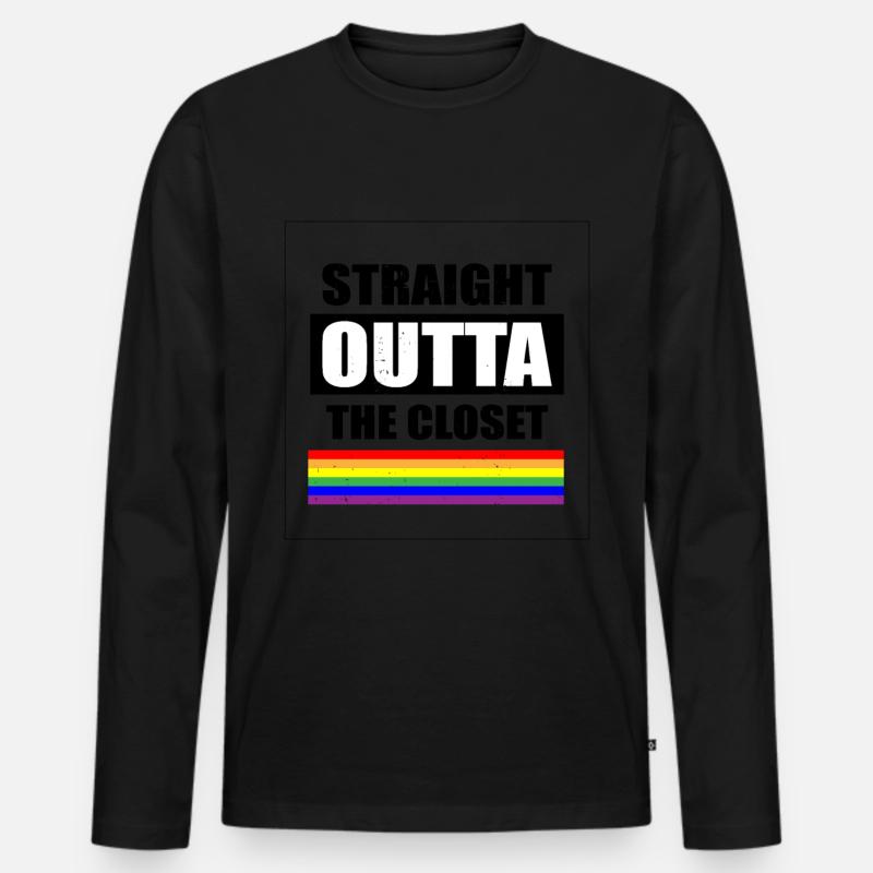 Gay Pride Geschenk - Männer Premium Bio Langarmshirt - Schwarz