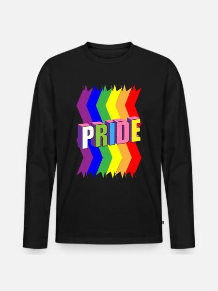 Gay Pride Gift - Men's Premium Organic Long Sleeve Shirt - black