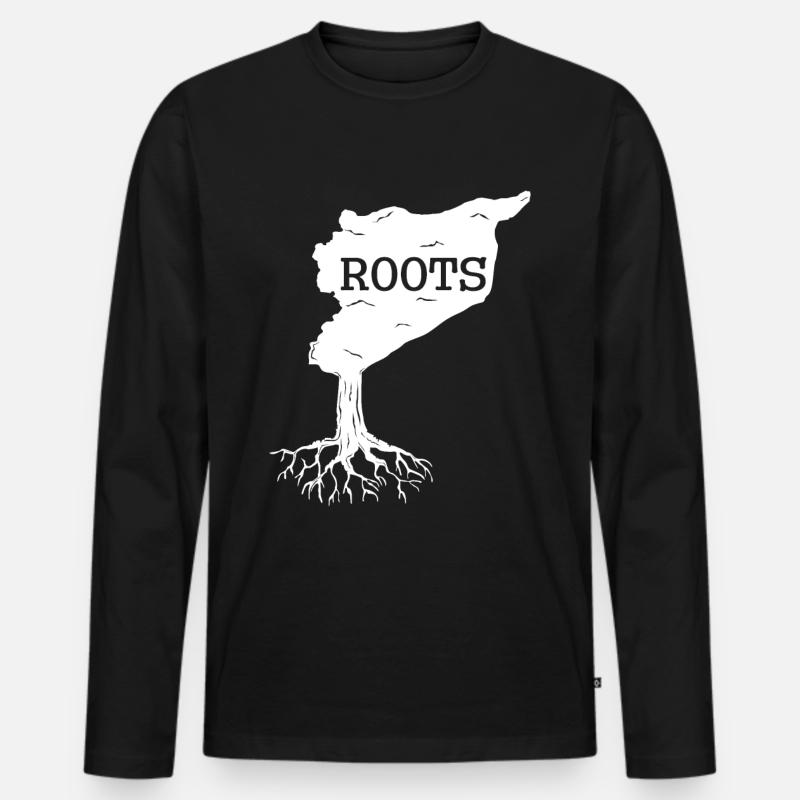 Syrien Syrier Geschenk - Männer Premium Bio Langarmshirt - Schwarz