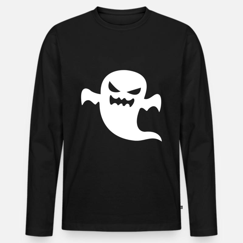 Geist - Männer Premium Bio Langarmshirt - Schwarz