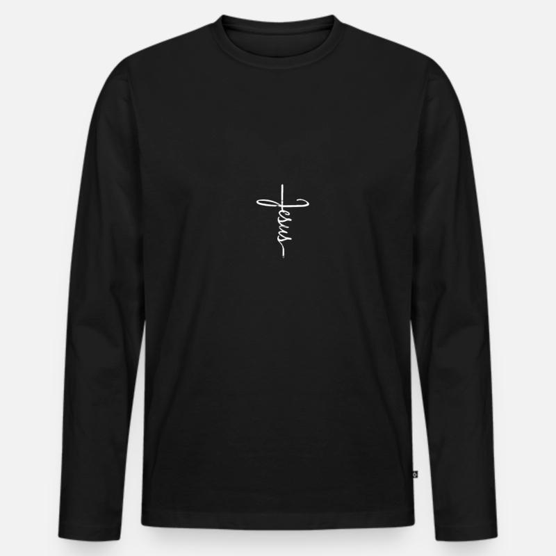 Christentum Geschenk - Männer Premium Bio Langarmshirt - Schwarz