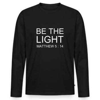 Christentum Geschenk - Männer Premium Bio Langarmshirt - Schwarz - Vorne - Nico (187cm)