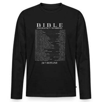 Christentum Geschenk - Männer Premium Bio Langarmshirt - Schwarz - Vorne - Nico (187cm)