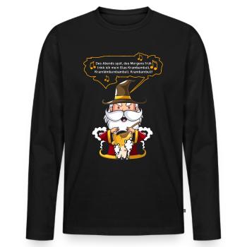 Krambambuli | Couleur Student | fraternity - Men's Premium Organic Long Sleeve Shirt - black - Front - Nico (187cm)