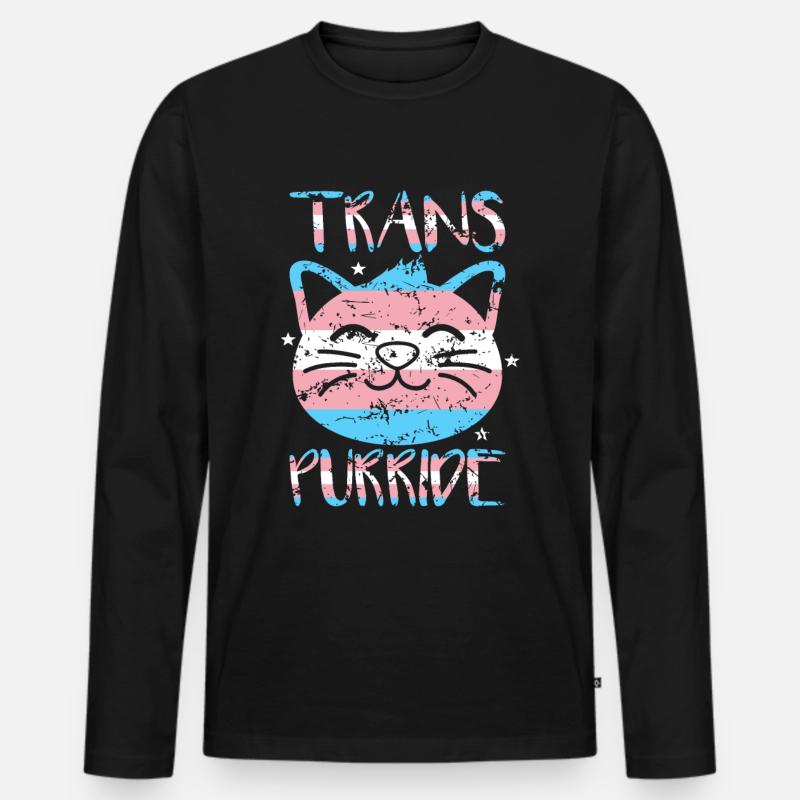 Transgender Geschenk - Männer Premium Bio Langarmshirt - Schwarz
