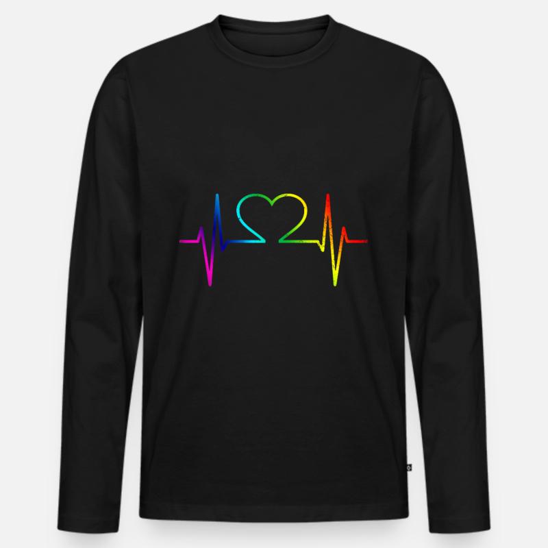 Gay Pride Geschenk - Männer Premium Bio Langarmshirt - Schwarz