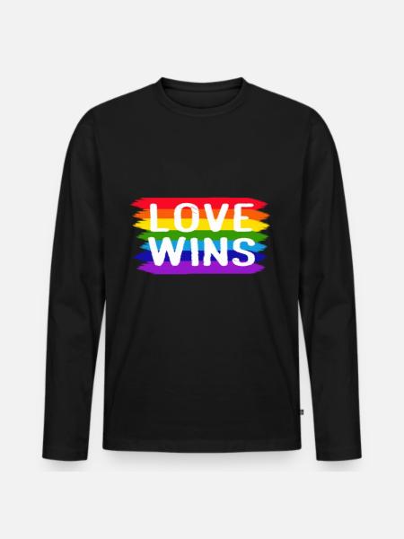 Gay Pride Geschenk - Männer Premium Bio Langarmshirt - Schwarz