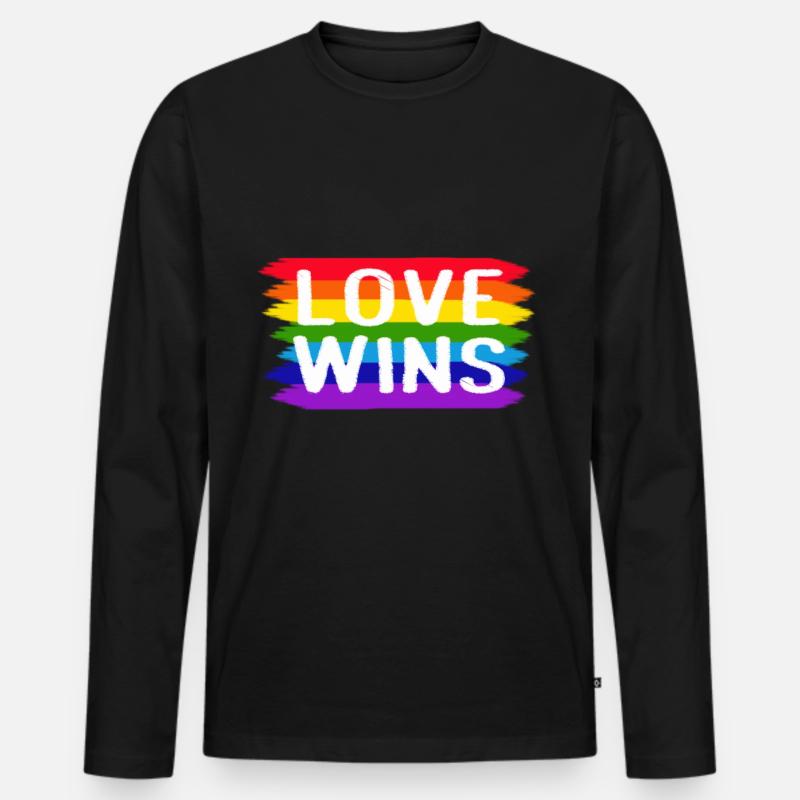 Gay Pride Geschenk - Männer Premium Bio Langarmshirt - Schwarz
